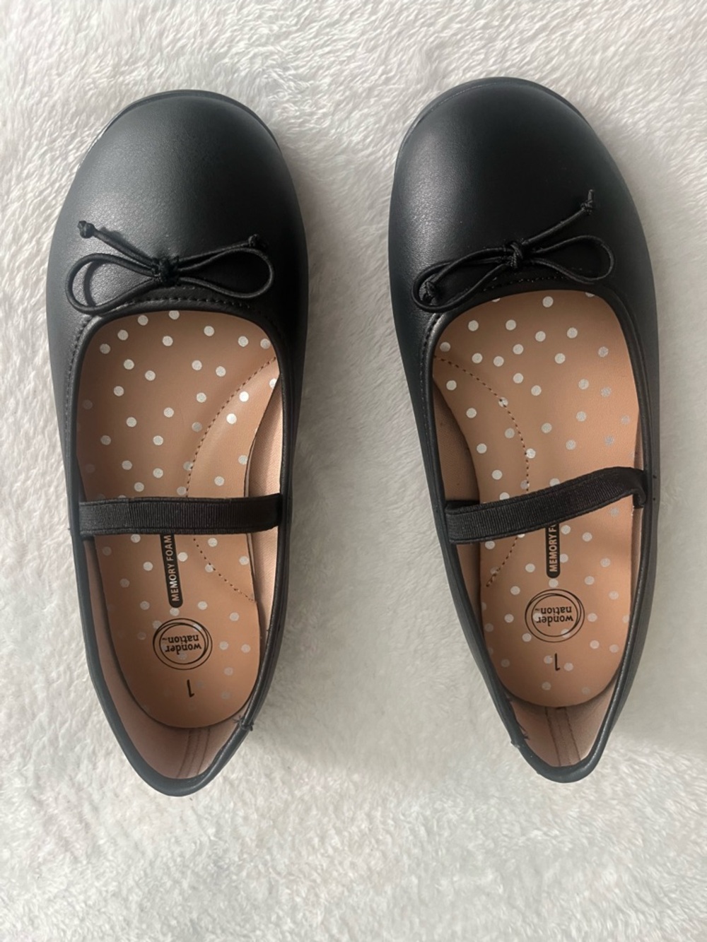 Wonder nation girls ballet flats size 1 NWOT